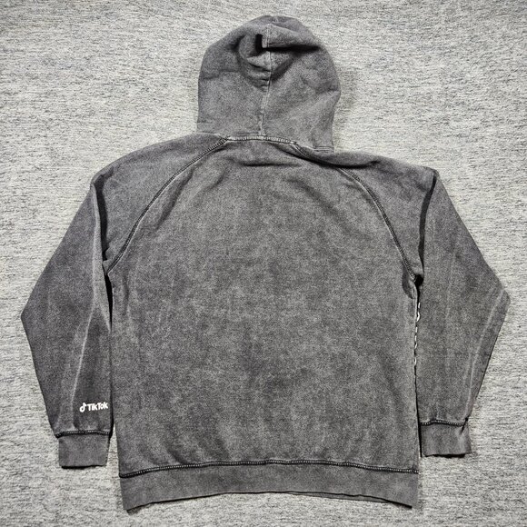 TikTok Creator Gray Acid Wash Pullover Hoodie Lane Seven Adult Large Cotton - Picture 2 of 11